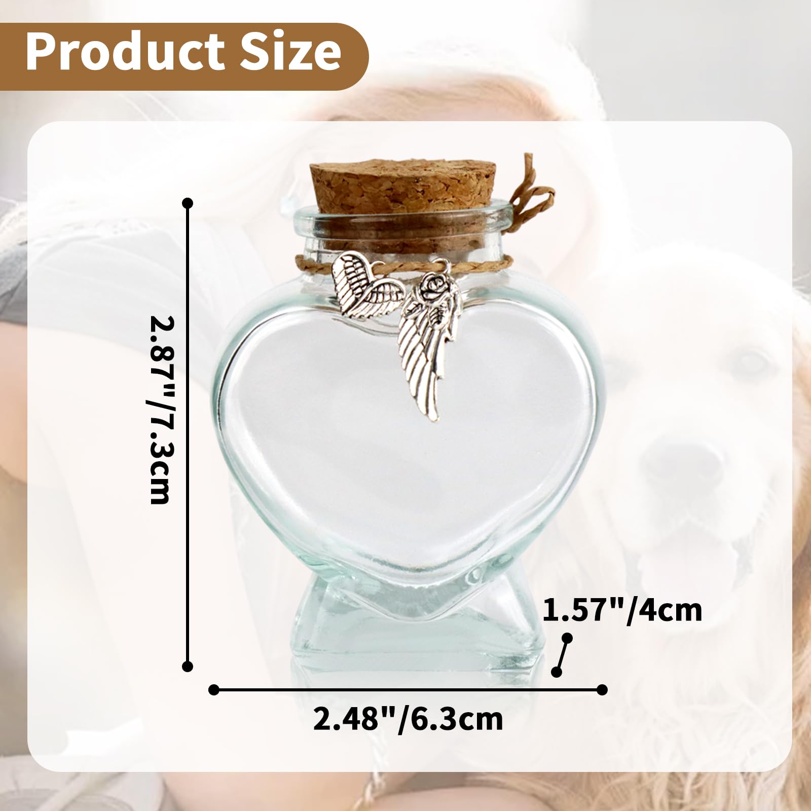 COSOWO dog fur keepsake bottle star symbolic memory display