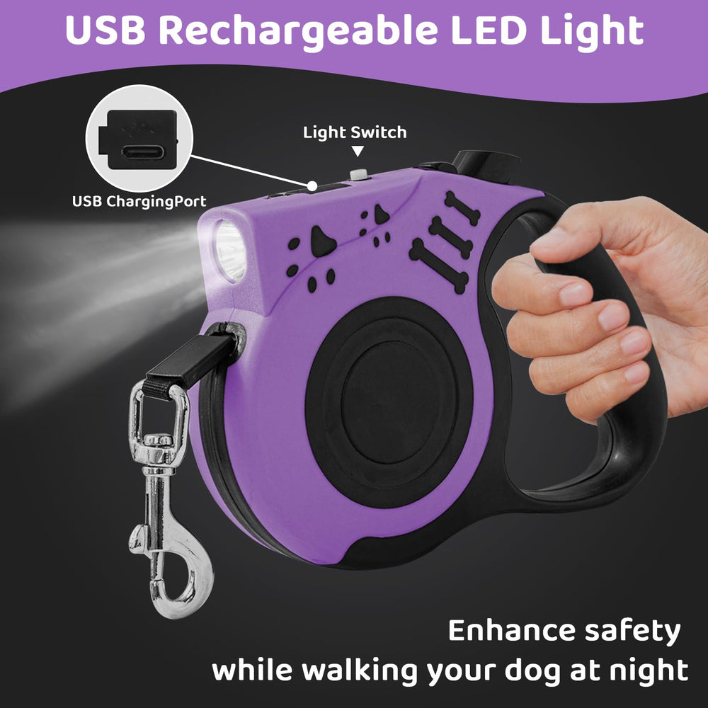 Ergonomic comfort grip on COSOWO 16ft retractable leash