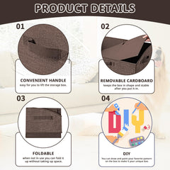 COSOWO foldable pet toy storage box folded-flat demonstrates space-saving design