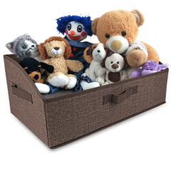 COSOWO foldable pet toy storage box front view for easy toy access and organization