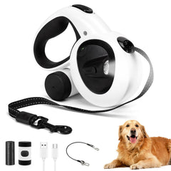 COSOWO LED light on retractable leash for safer evening dog walks