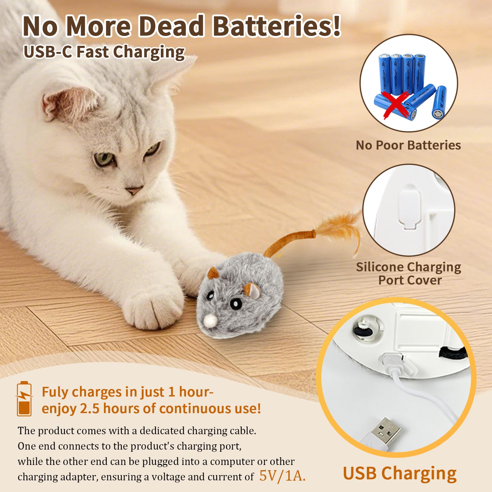 COSOWO realistic mouse chirping toy helps simulate real prey during focused hunting sessions