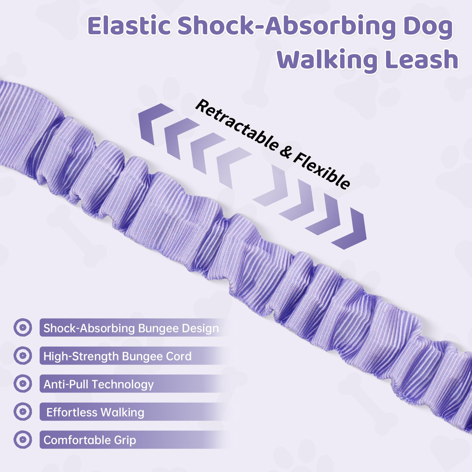 COSOWO shock-absorbing bungee extends up to 88 inches to reduce strain