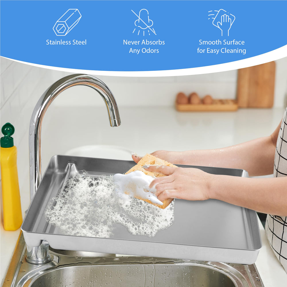 COSPARX non-absorbent stainless steel is easy to clean and resists stains