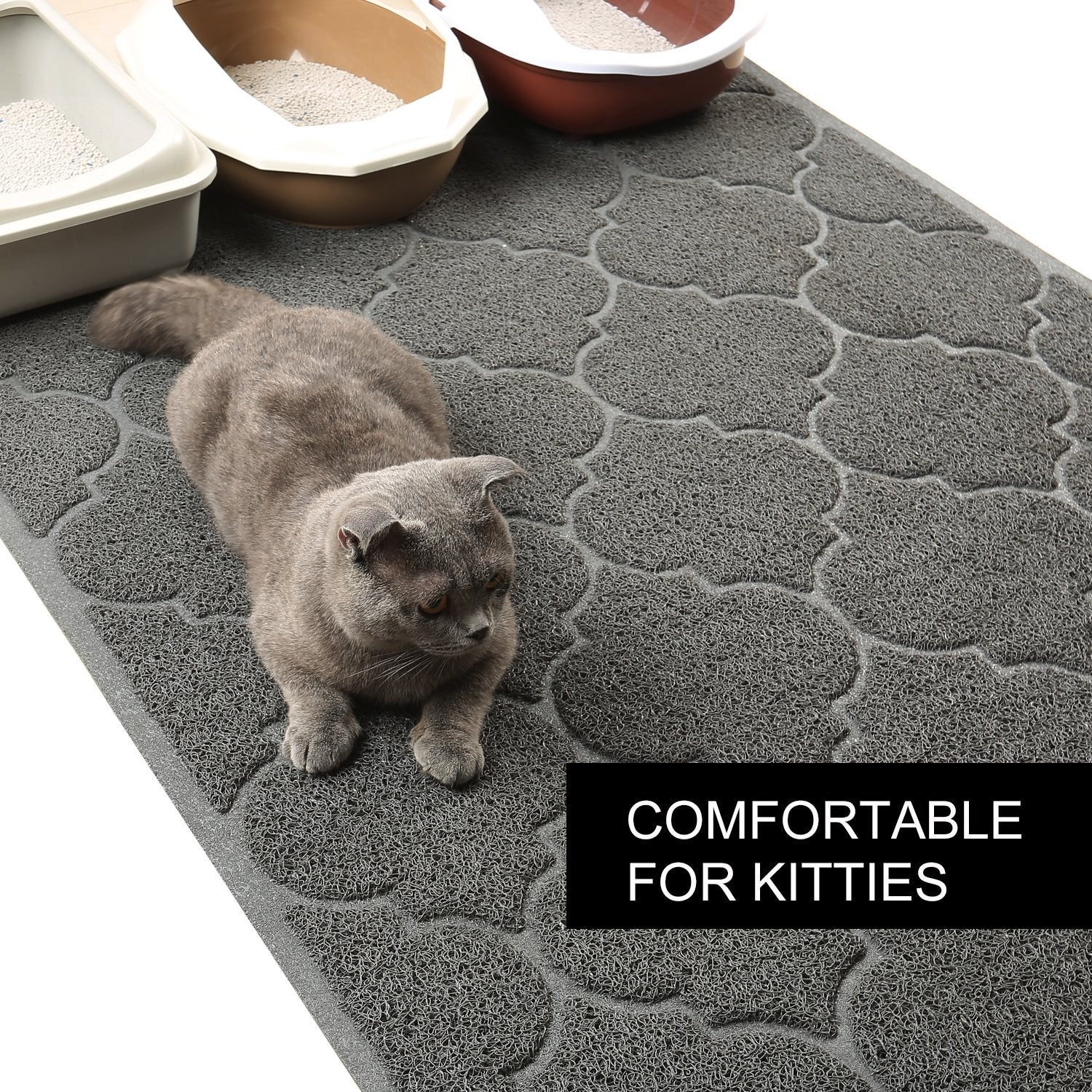 Cosyearn LittleTiger XL mat grey blends with decor.