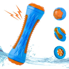 CoubonTail dumbbell toy squeaky for interactive fetch and engagement.
