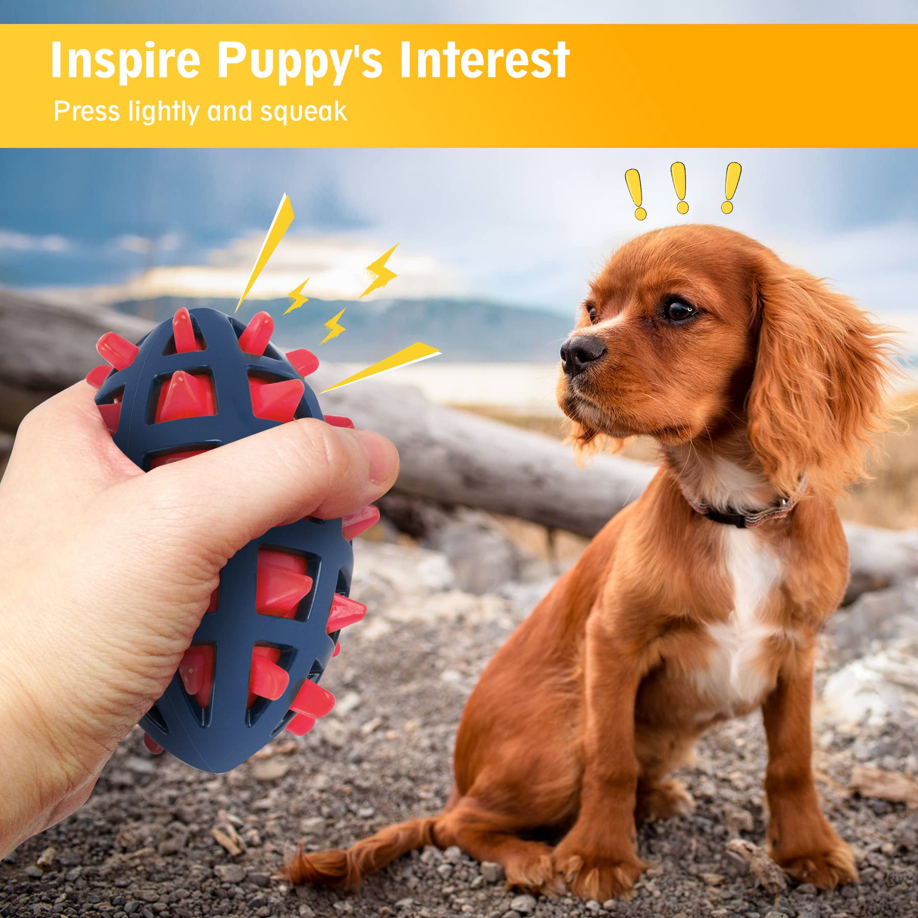 CoubonTail dog toy ball soft hollow image emphasizes safe chewing and gentle play.