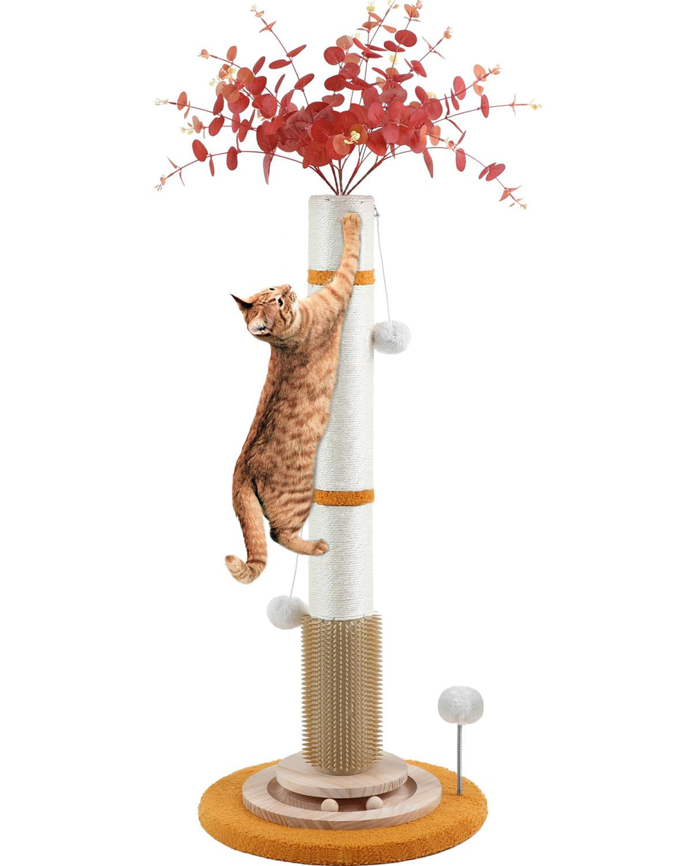 COUNER 45'' cat scratching post tall design for indoor cats promotes natural scratching.