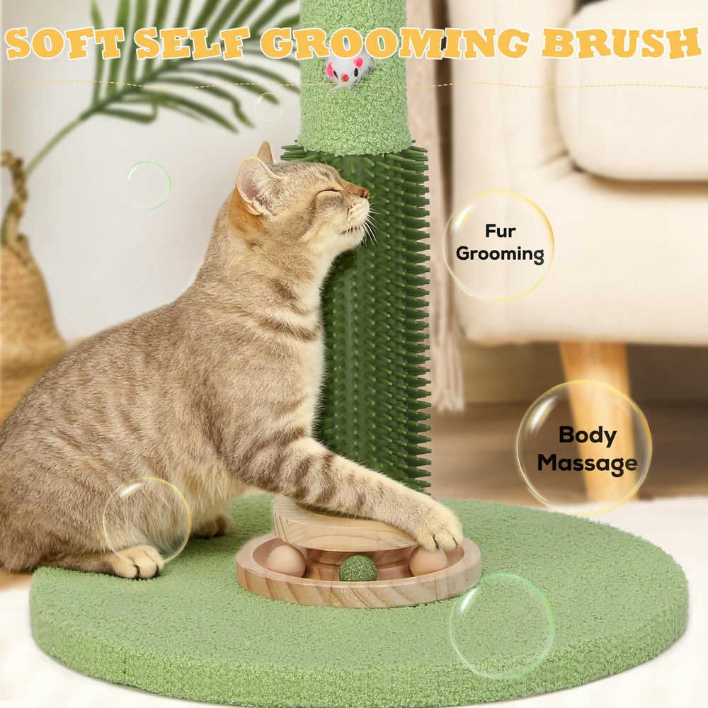 COUNER wooden rolling ball provides varied textures for playtime.