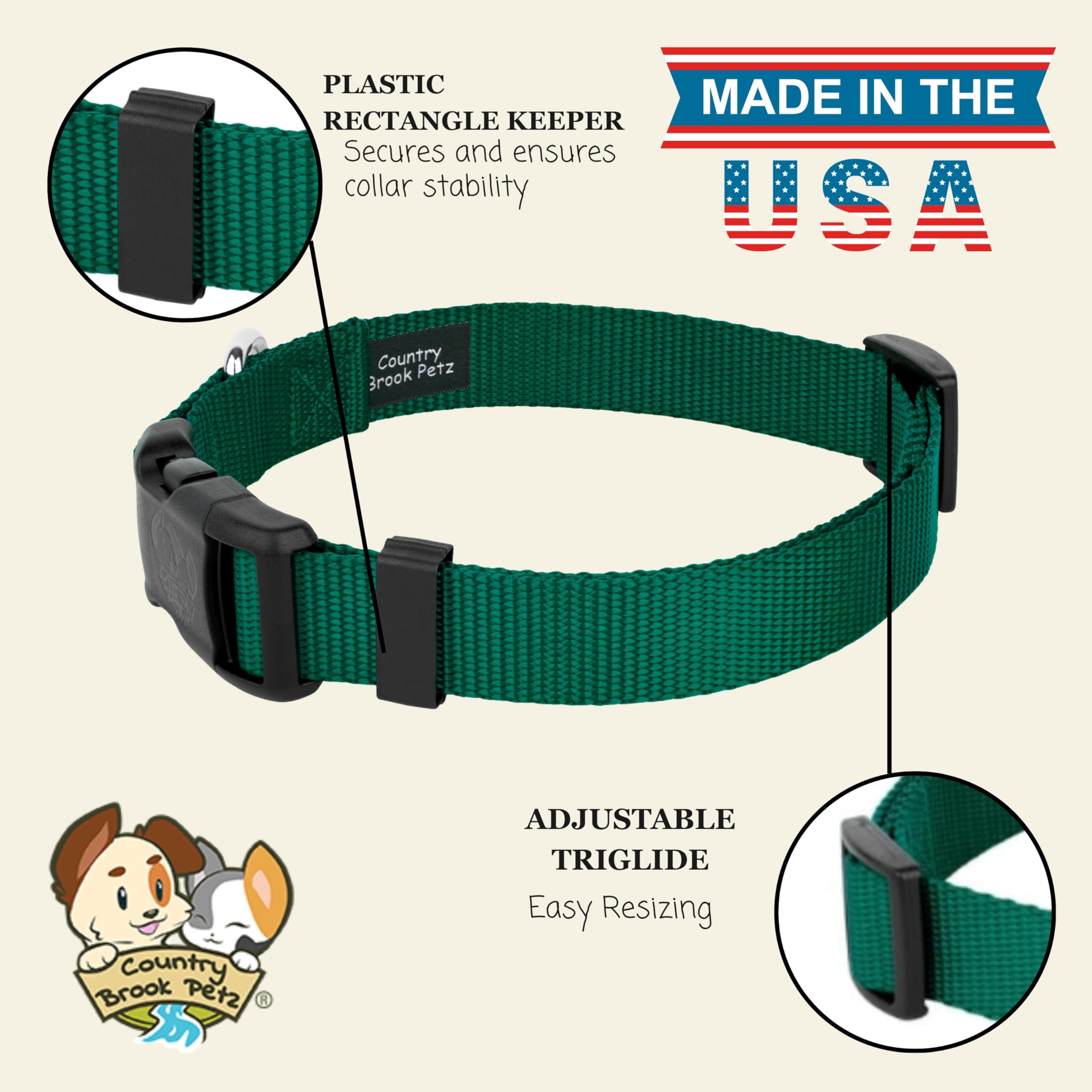 Country Brook Petz collar large size fit for big dogs