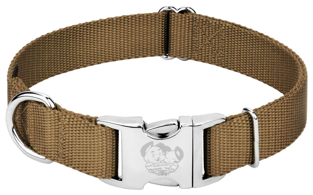 Country Brook Petz premium nylon collar size chart helps find the perfect fit