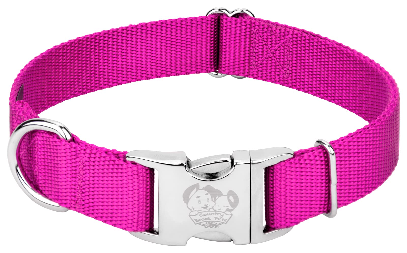 Country Brook Petz fuchsia color adds visibility and personality to dogs outdoors