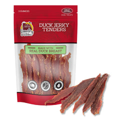 Country Kitchen Duck Jerky Tenders pack shot showing real duck meat for a protein-rich treat