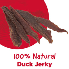 Country Kitchen Duck Jerky Tenders close-up of real duck meat highlighting texture and quality