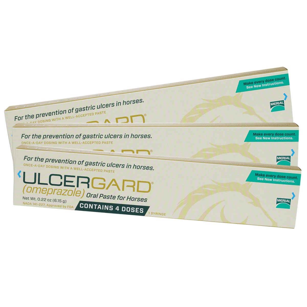 Country Pride Ulcergard Paste 3 Pack syringe for horses supporting daily ulcer management