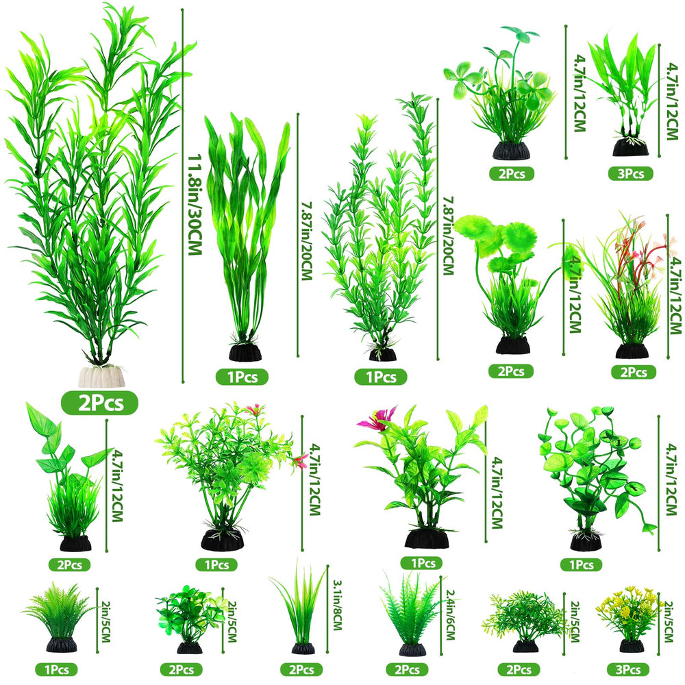CousDUoBe 17-style plant assortment lets you customize the tank theme creatively.