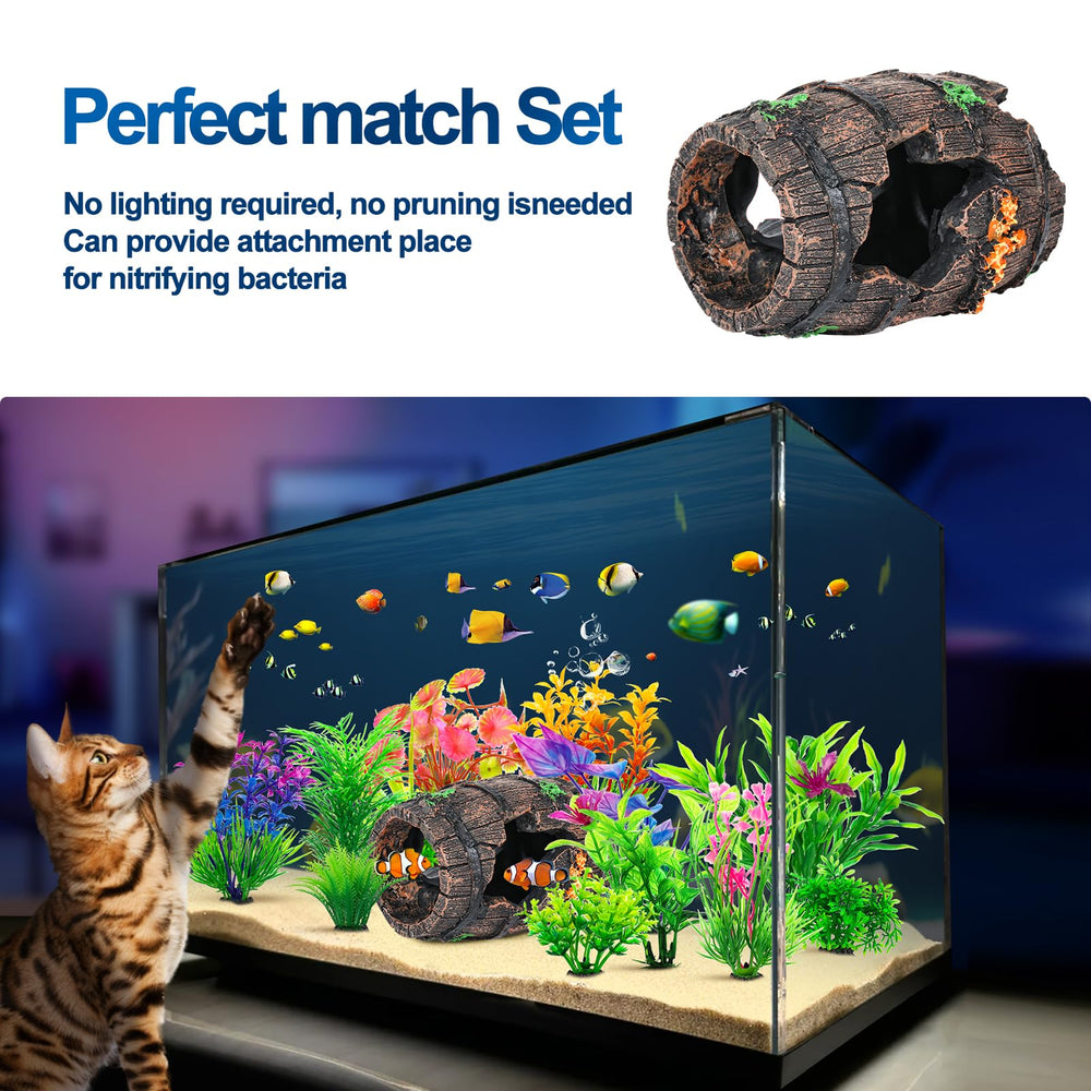 CousDUoBe aquarium-plants-11pcs enhances habitat and visual fullness for bettas.