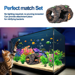 CousDUoBe aquarium plants 8pcs add natural movement and privacy for fish.