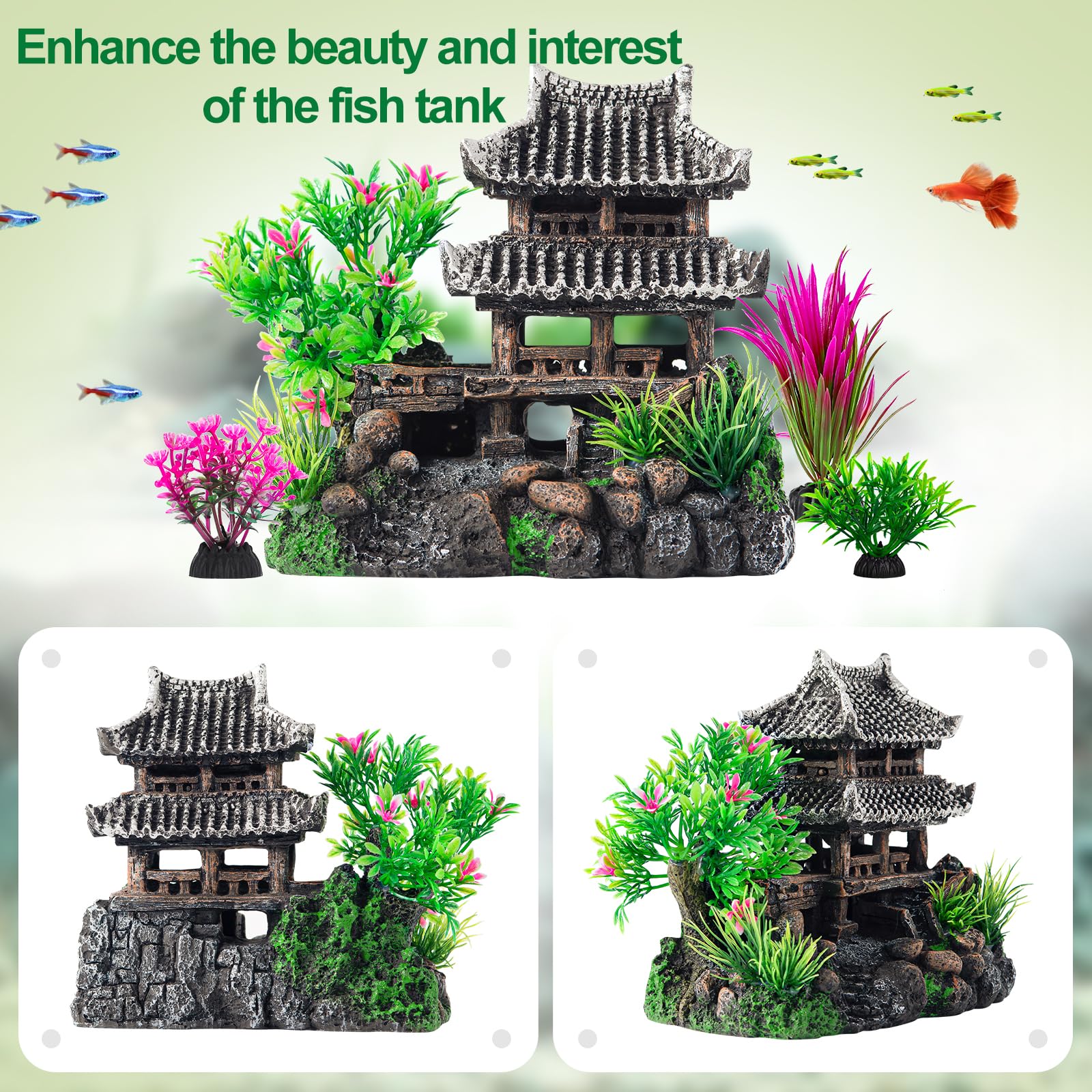 CousDUoBe hidden-corners provide fish retreats for comfort and activity