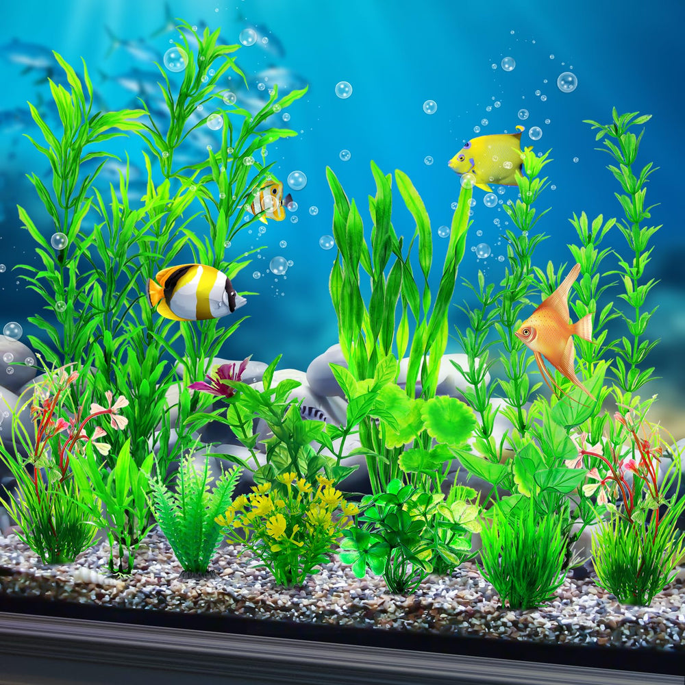 CousDUoBe plastic aquarium plant minimizes maintenance without pruning