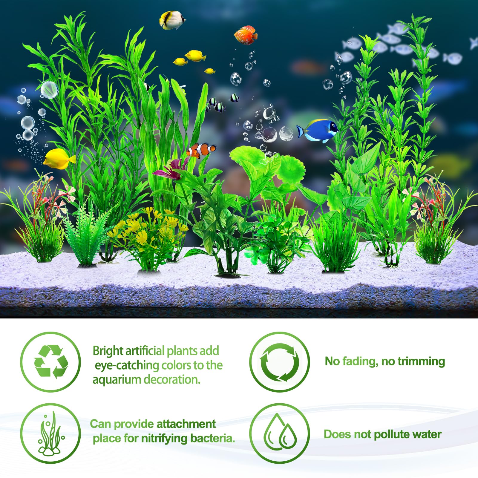 CousDUoBe easy-to-clean aquarium decor that stays neat