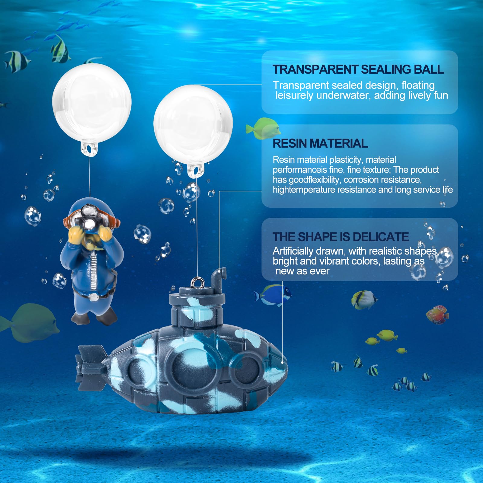 CousDUoBe interactive play zone invites fish to explore the tank environment.