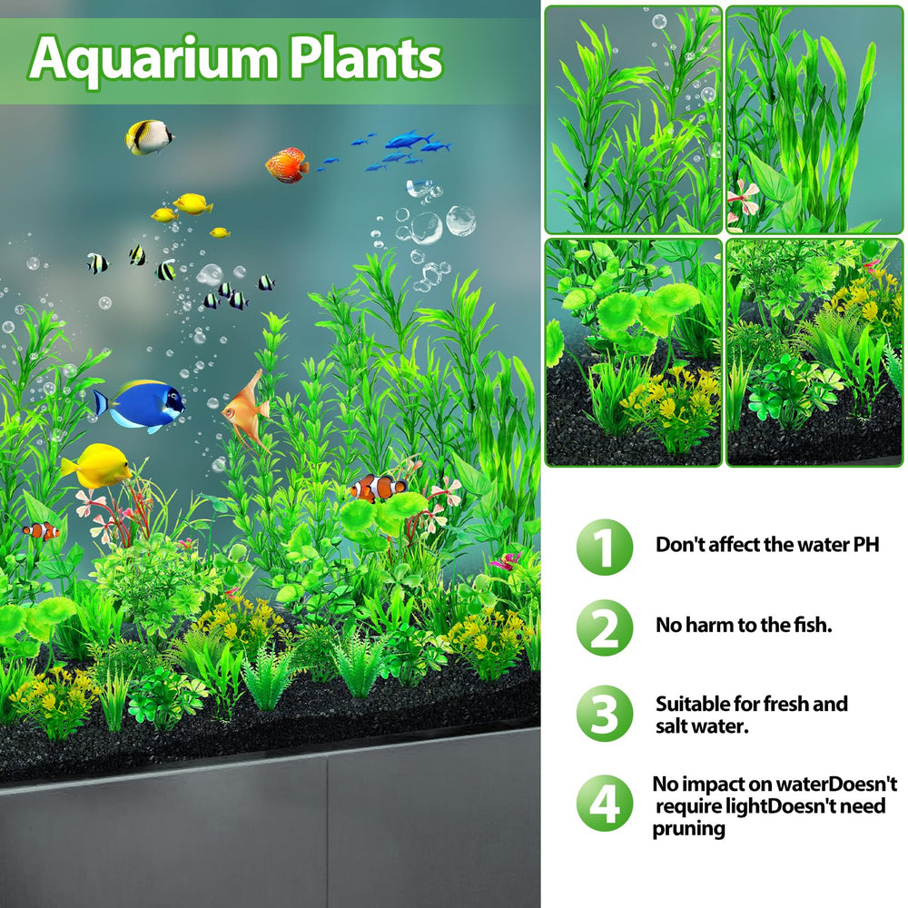 CousDUoBe no-fade aquarium plants maintain color without extra lighting.