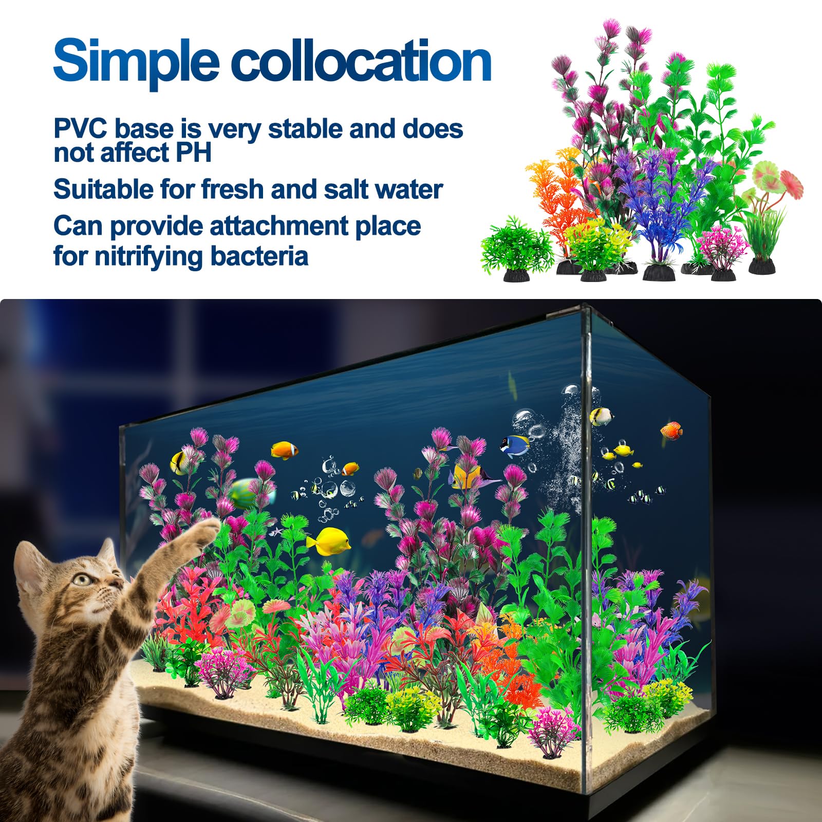 CousDUoBe safe materials ensure water compatibility and non-polluting aquarium decor