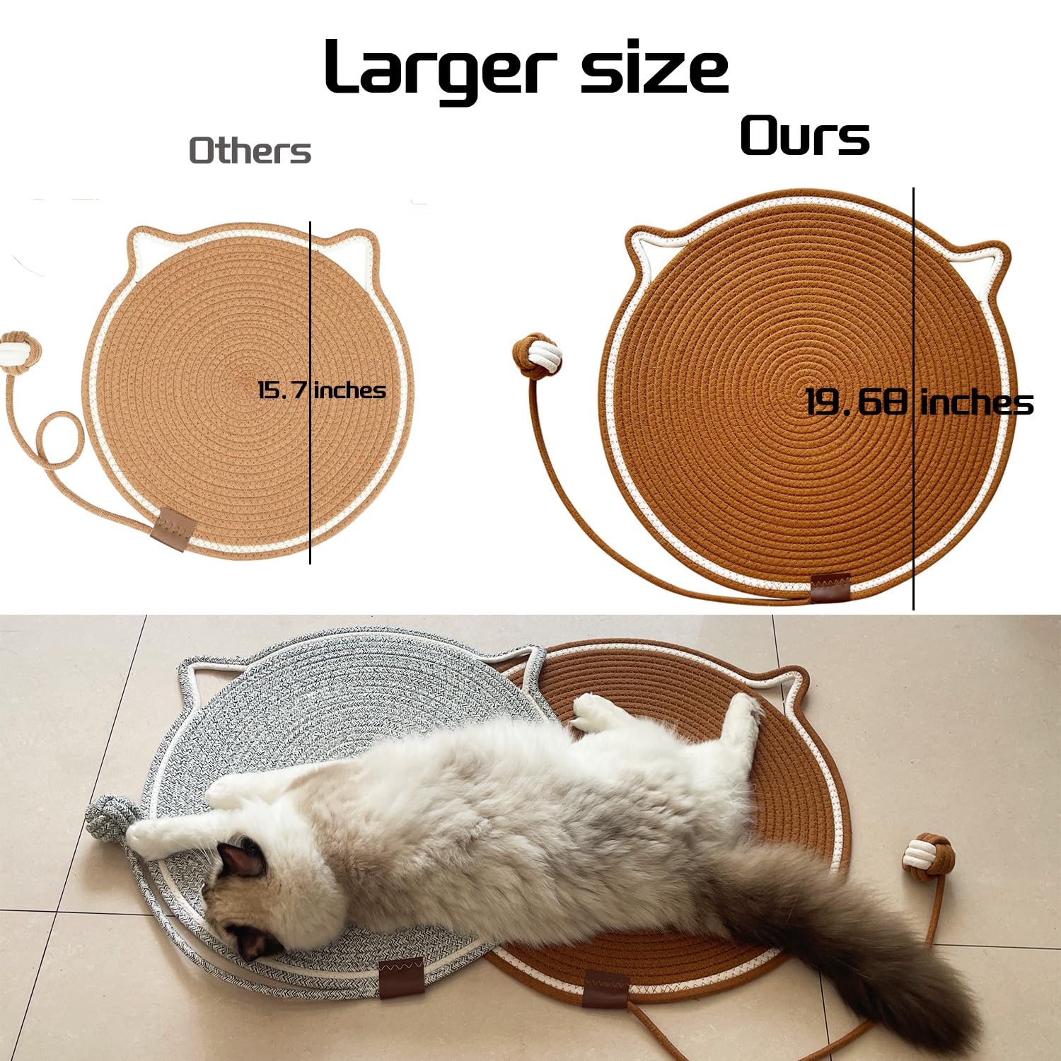 CoveCozy cat scratching mat two ears hanging for wall-mount versatility
