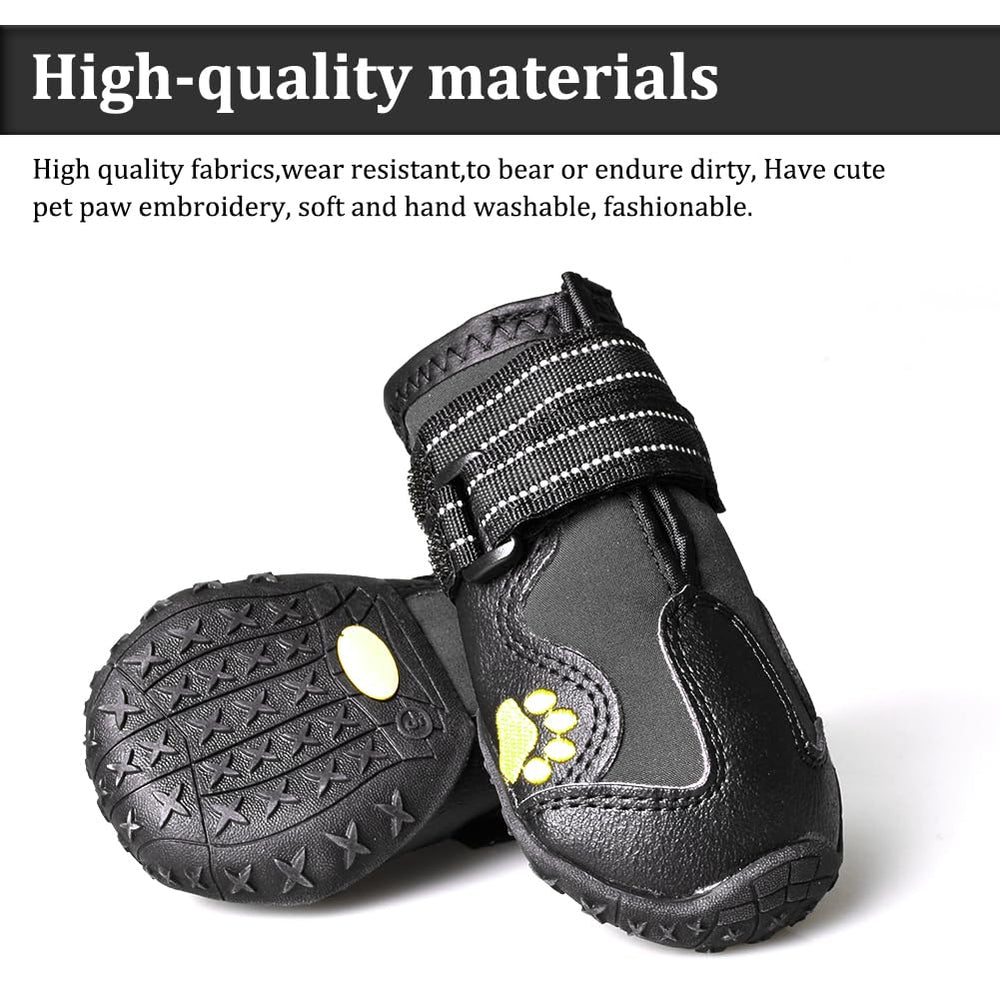 CovertSafe& dog boots feature paw embroidery for stylish protection.