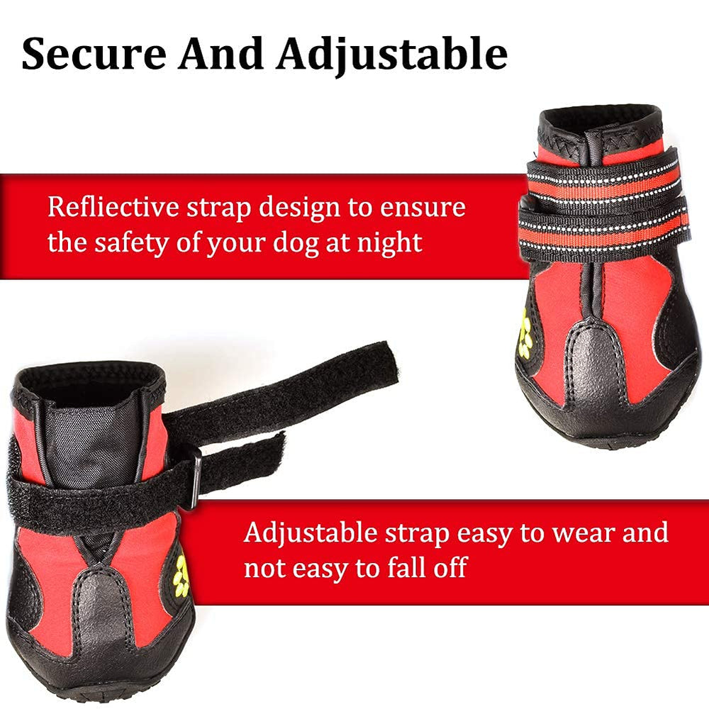 CovertSafe& dog boots adjustable reflective straps for secure fits.