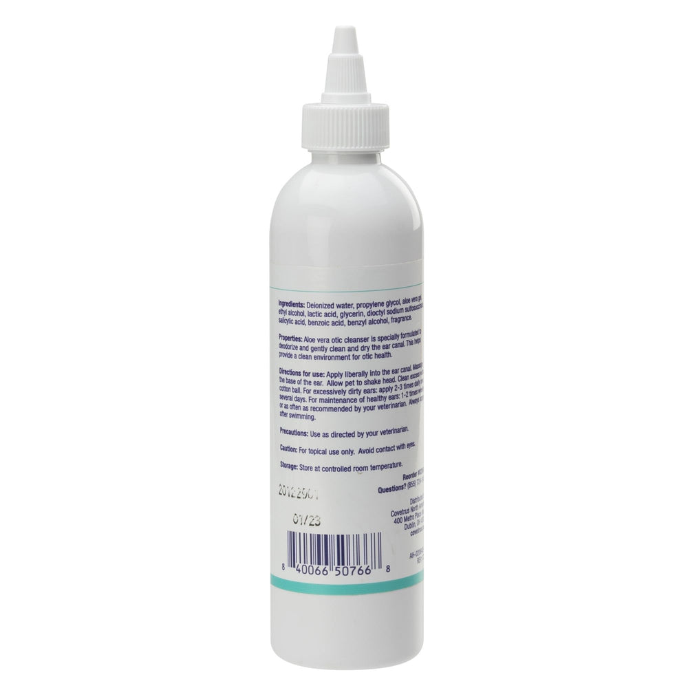 Covetrus Aloe Otic Cleaning Solution removes ear debris for dogs and cats