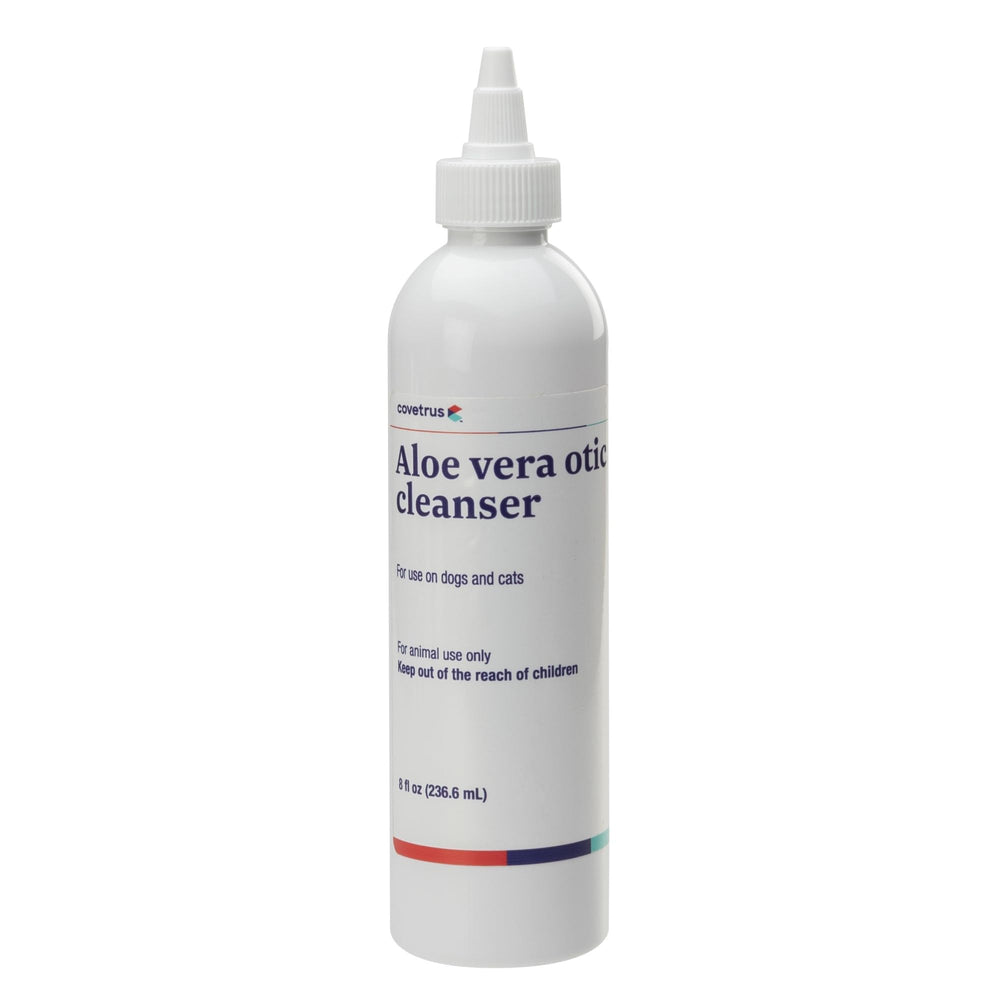 Covetrus Aloe Otic Cleaning Solution bottle 8oz for gentle ear cleansing and deodorization