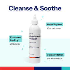 Covetrus Aloe Otic Cleaning Solution soothing aloe calms irritated ears