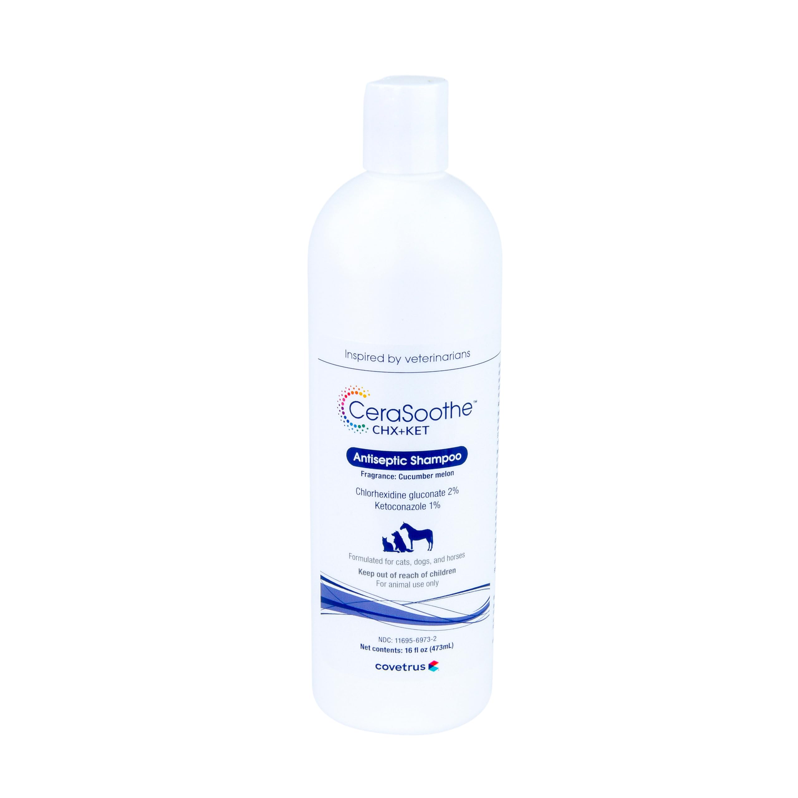 Covetrus CeraSoothe CHX+KET shampoo bottle for gentle pet cleansing