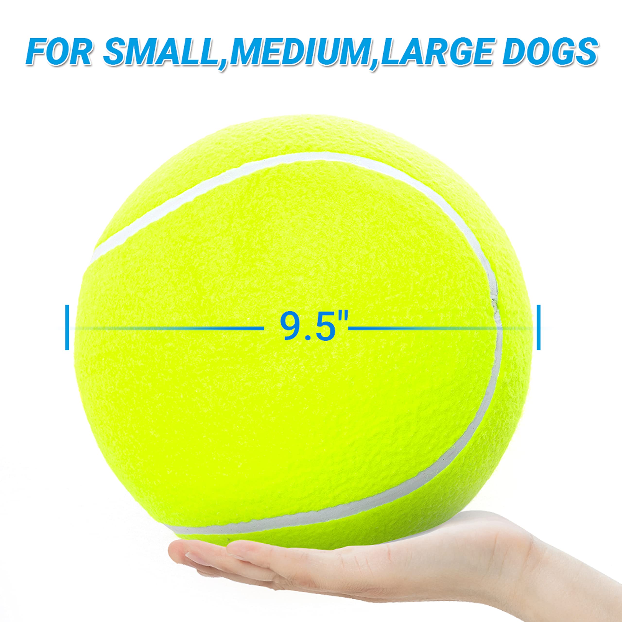 covgopi dog tennis ball pump and needle included for easy inflation.