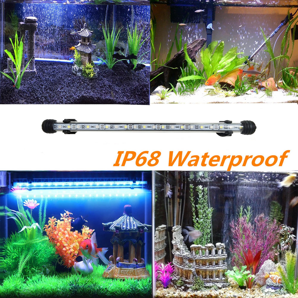 COVOART submersible LED light fully submerged for underwater color effects.