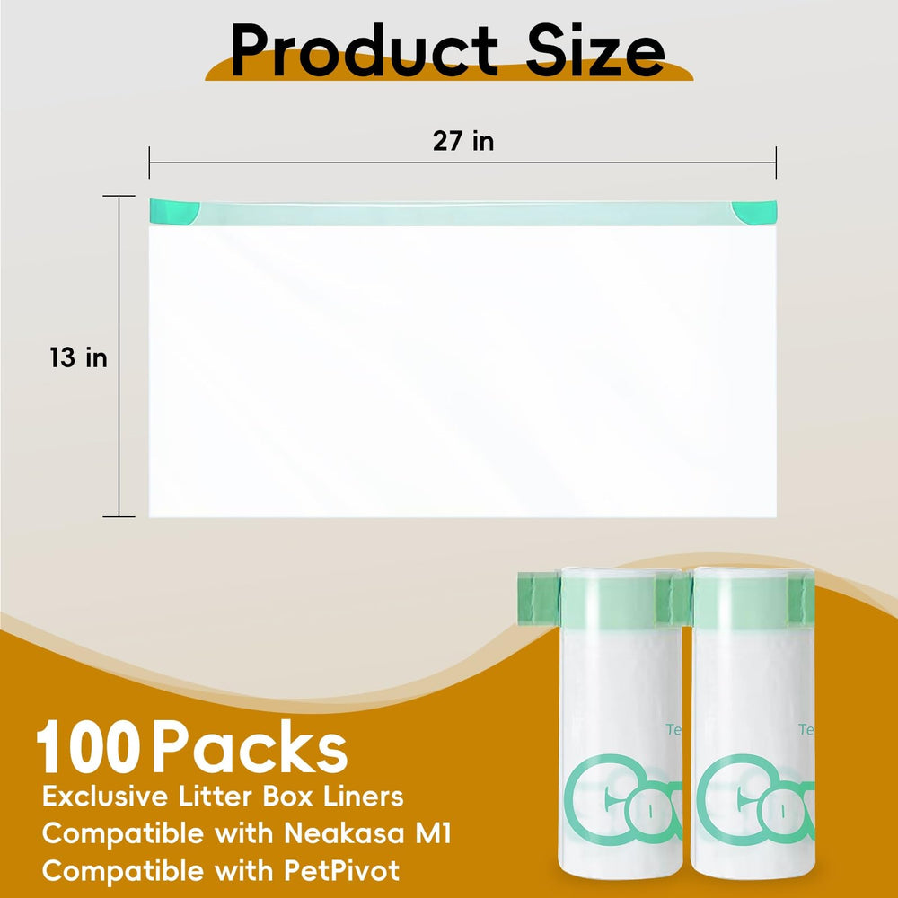 Covociiz cat litter bags in a 100-count pack.
