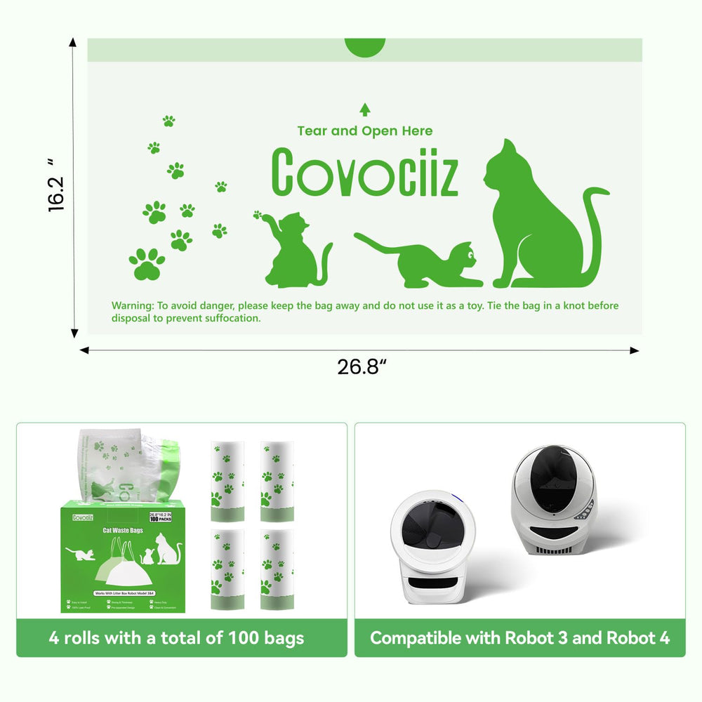 Covociiz compatibility with Litter Robot 3 and 4 fits 26.8 by 16.2 inches.
