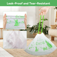 Covociiz drawstring closure seals waste securely for mess-free disposal.