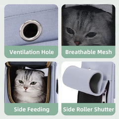 Covzoe collapsible carrier open entrance for easy pet loading.