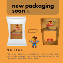 Cowdog Chews Beef Bully Stick closeup texture highlights collagen richness and chewability.