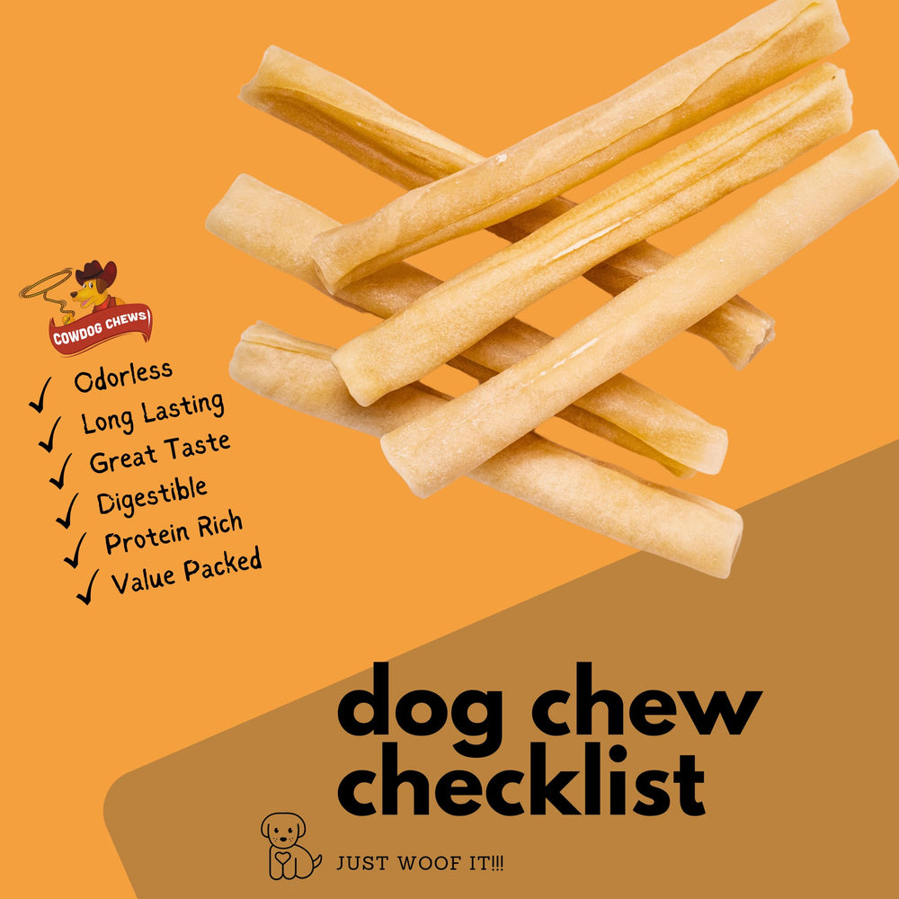 Cowdog Chews Collagen Sticks odor-free display – pleasant chew time for dogs