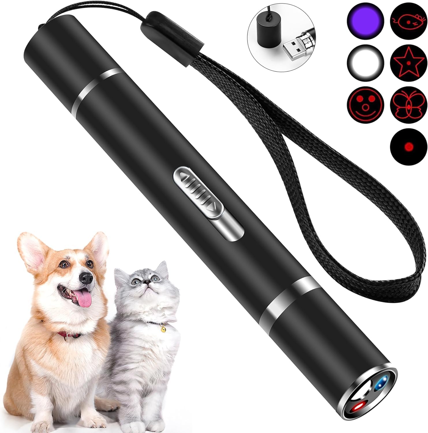 Cowjag laser-pointer indoor-outdoor use for versatile enrichment.