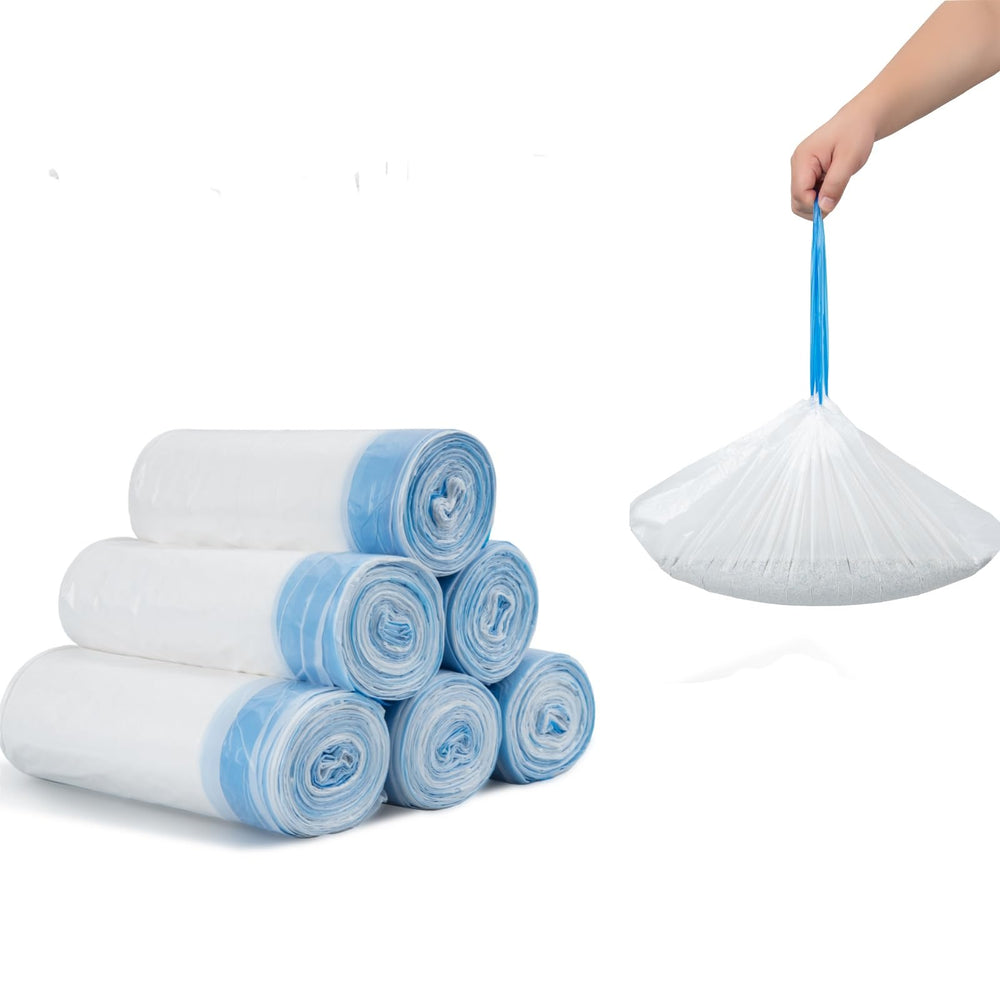 Coziley replacement waste bags with dual drawstrings for secure closure and mess-free handling.