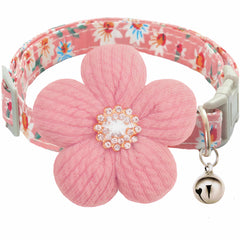 COZIRAE medium dog collar with flower and bell for daily wear.
