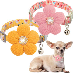 COZIRAE small dog collar with flower-print highlighting breathable comfort for daily wear.