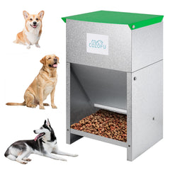 COZOFU dog feeder front view showing gravity-fed system for easy meals