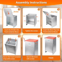 COZOFU dog feeder magnet-door close-up demonstrates secure self-feeding control.