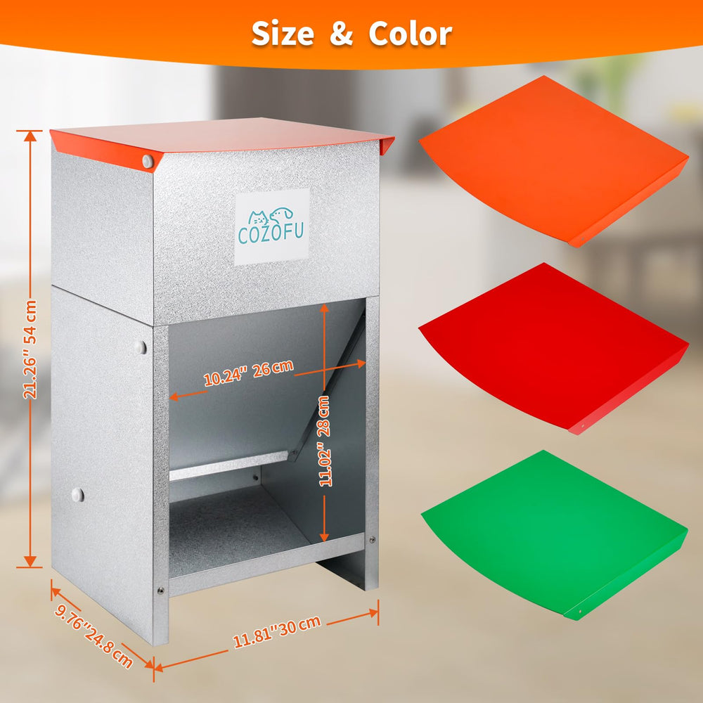 COZOFU dog feeder wall-mount slots enable adjustable height for large dogs.